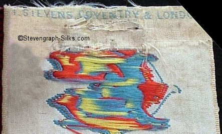 Stevens logo on the reverse top turnover of this silk