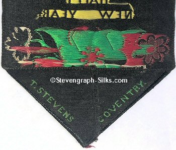 Stevens logo on the reverse pointed end of this bookmark