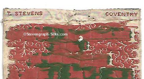 T. STEVENS, COVENTRY name woven on reverse at top turn over of this bookmark