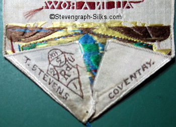 Stevens logo on the reverse pointed end of this bookmark
