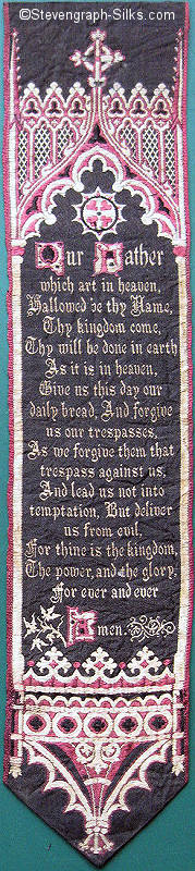 same bookmark, but with black background colour and pink & white detail