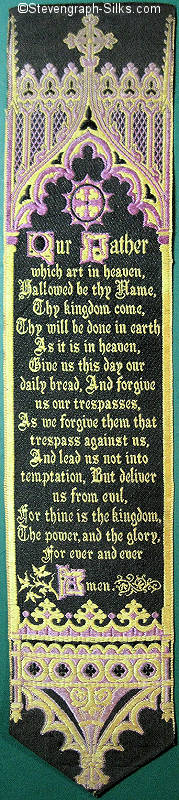 same bookmark, but with black background colour and yellow & mauve detail