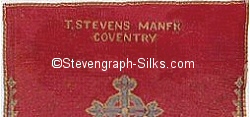 Stevens logo on the reverse pointed end of this bookmark