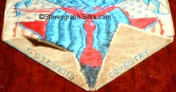 Stevens logo on the reverse pointed end of this bookmark