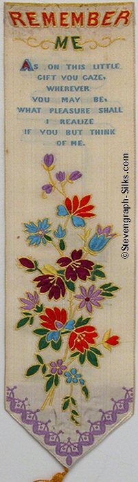 same silk bookmark with different background colour
