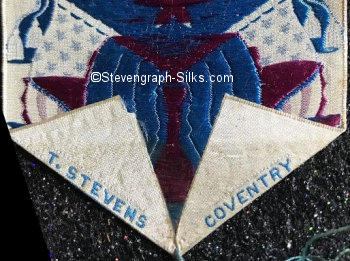 Stevens logo on the reverse pointed end of this bookmark