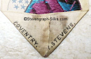 Stevens logo reverse pointed end of this bookmark