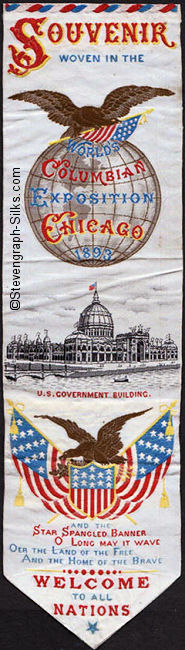 Bookmark from the Worlds Columbian Exposition, Chicago 1893