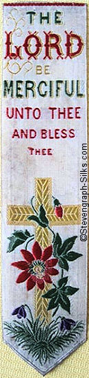 Words with image of cross and flowers