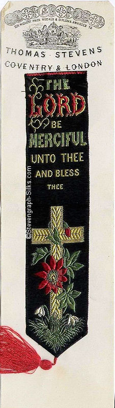Words with image of cross and flowers