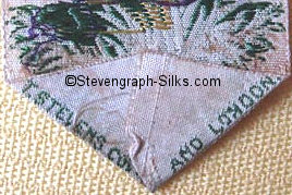 Stevens logo on the reverse pointed end of this bookmark