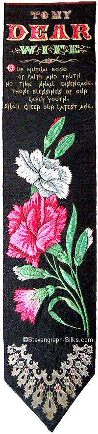 Bookmark with words and flowers