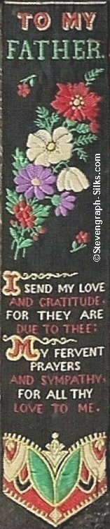 Bookmark with words and bunch of various flowers