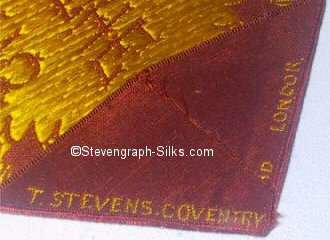 Stevens logo on the reverse pointed end of this bookmark