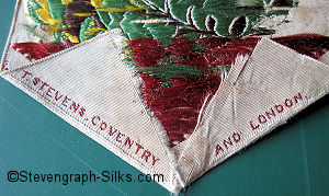 Stevens logo on the reverse pointed end of this bookmark