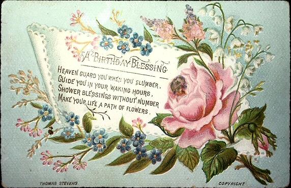 Miscellaneous printed card - A Birthday Blessing