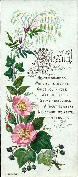 Miscellaneous printed card - A Blessing / Heaven guard you