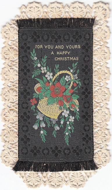 Rectangular Silk - " For You and yours a happy Christmas "