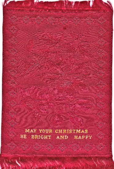 Rectangular Silk - " May your Christmas be bright and happy "