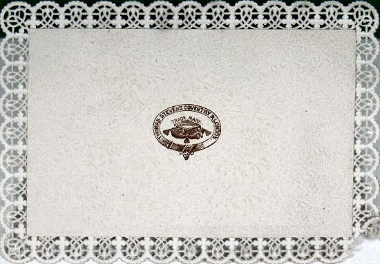 image of Stevens copyright logo printed on the reverse of this silk rectangle