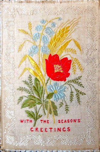 Rectangular Silk - " With the season's greetings "
